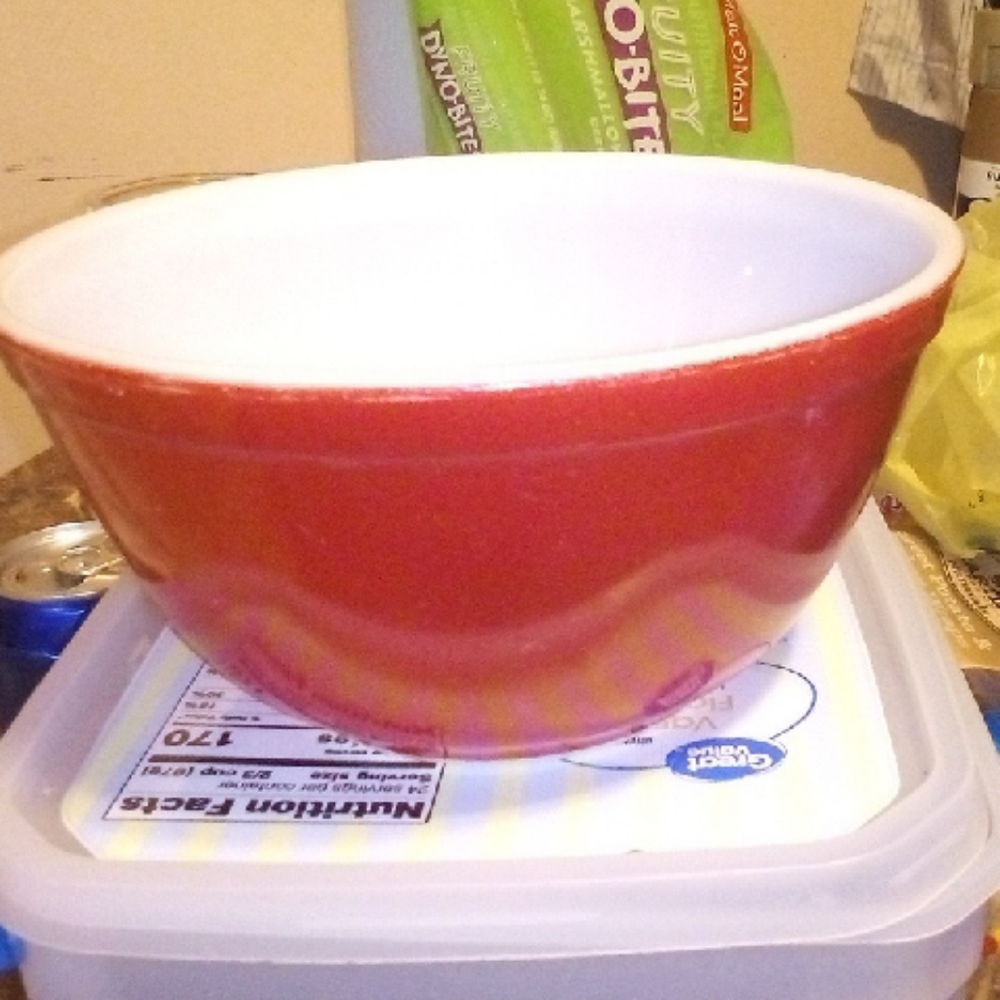 COPY - Red and White Bakeware Mixing Bowl